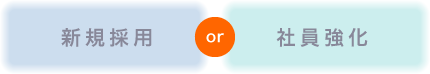 新規採用 or 社員強化